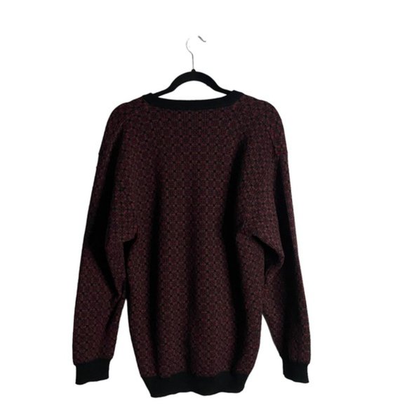 Modango Men's Patterned Wool V-Neck Soft Knit Sweater - Picture 9 of 9